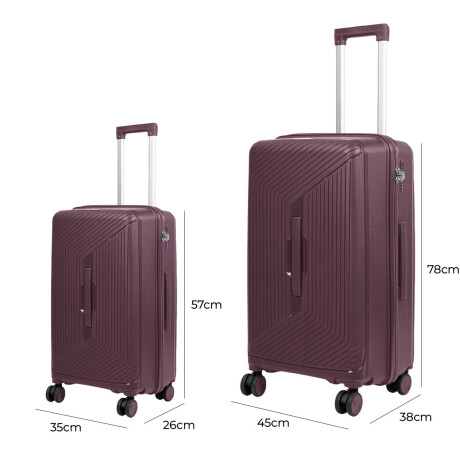 Set 2 Valijas Viaje Expert 21 Carry On + 29 Rígidas Violeta