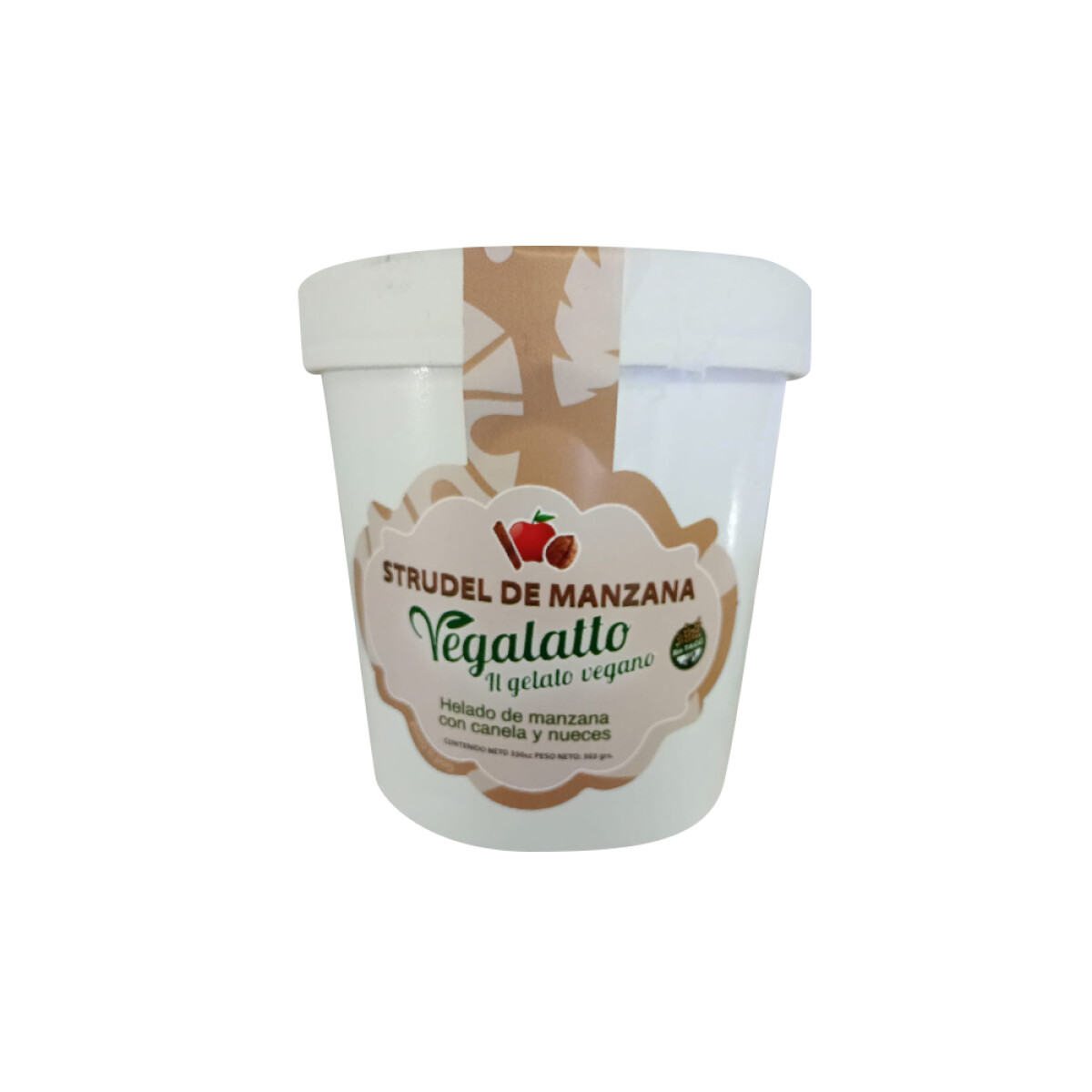 Helado Strudel De Manzana Vegalatto 350ml 