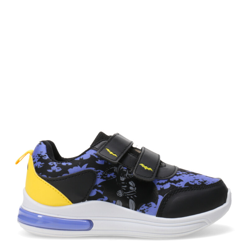 Championes Infantiles DC Batman con velcros Negro - Lila - Amarillo