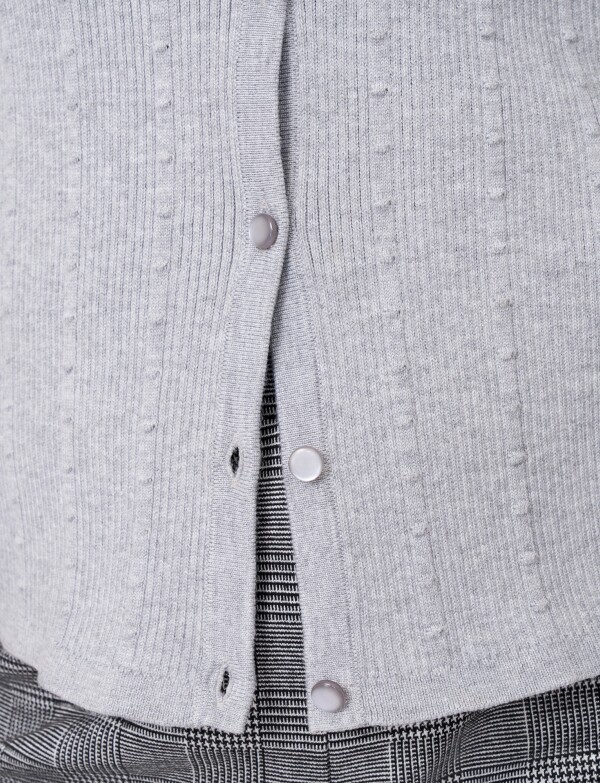 Cardigan Tejido Texturado GRIS