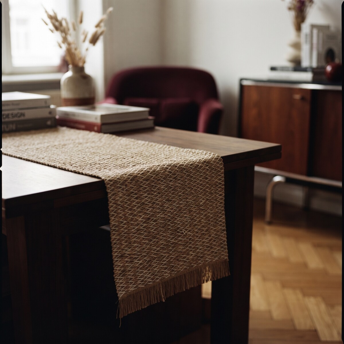 Sendero caminero de mesa tejido Bali 30x180cm - Beige 