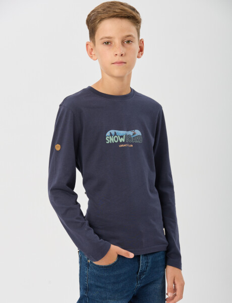 REMERA ESTAMPADA Azul