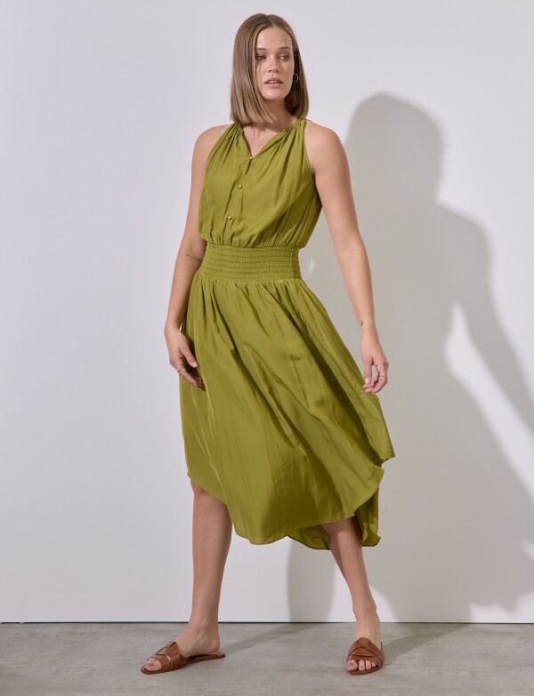 Vestido Botones VERDE