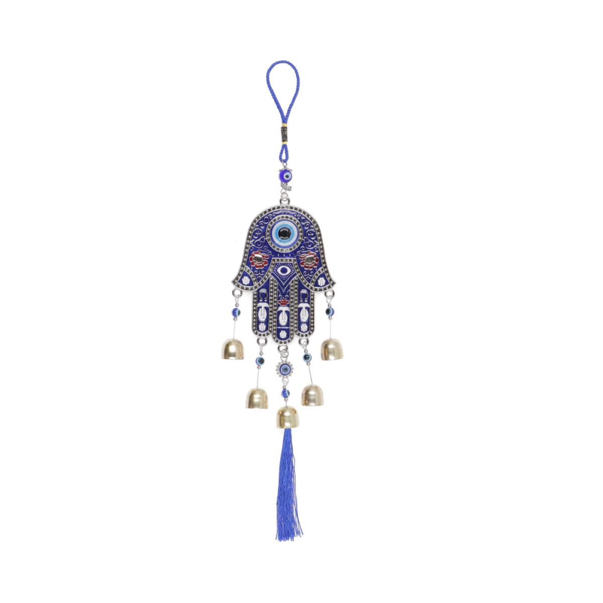 COLGANTE DE OJO TURCO CON CAMPANAS - Gp090 