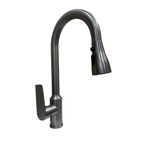 Grifería de cocina Monocomando de mesada extensible Grafito Satinado Grifería De Cocina Monocomando De Mesada Extensible Grafito Satinado