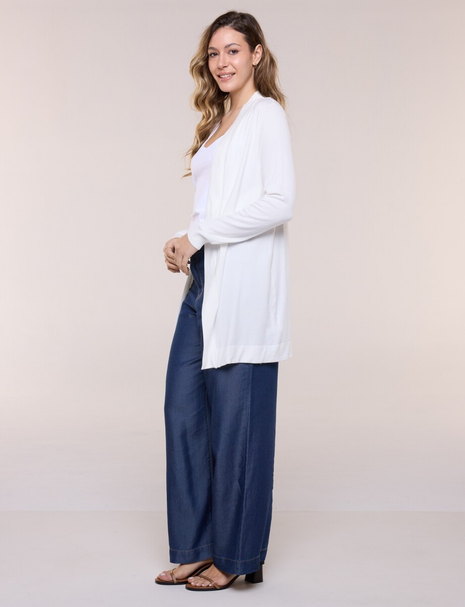 Cardigan Liviano Abierto - Crudo 