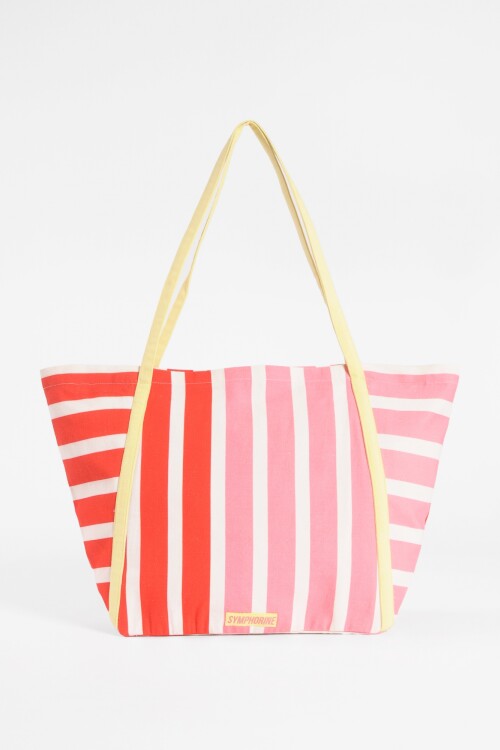 Bolso rayado multicolor