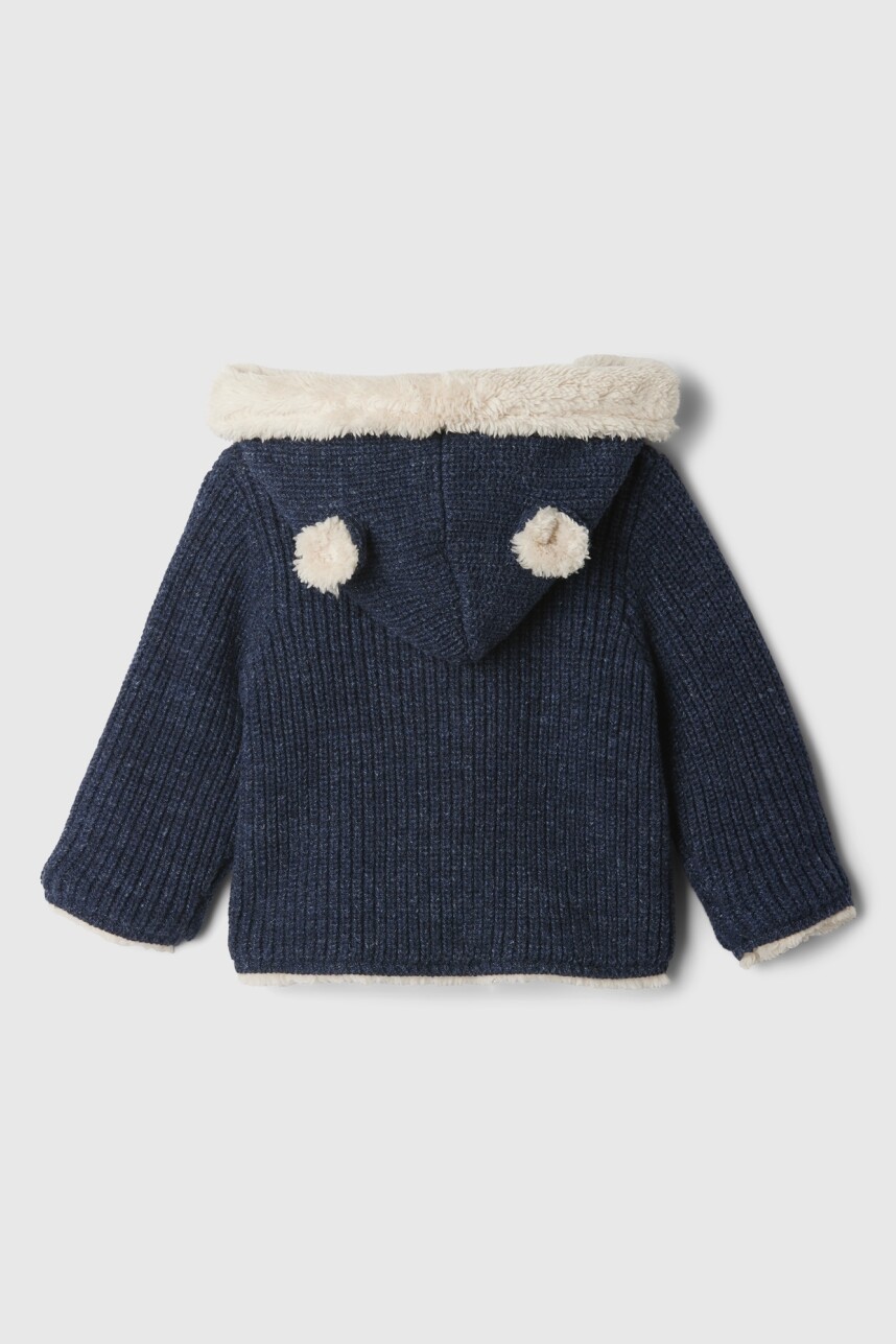 Canguro Con Corderito Con Botones Bebé Blue Heather
