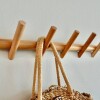 Perchero de pared madera bambú 5 ganchos Perchero de pared madera bambú 5 ganchos