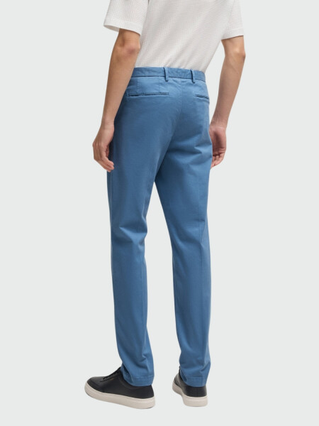 BOSS - Pantalones de algodón elastizado, KANE Celeste
