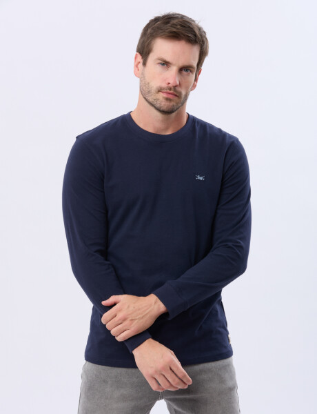 REMERA LISA DE ALGODÓN Azul