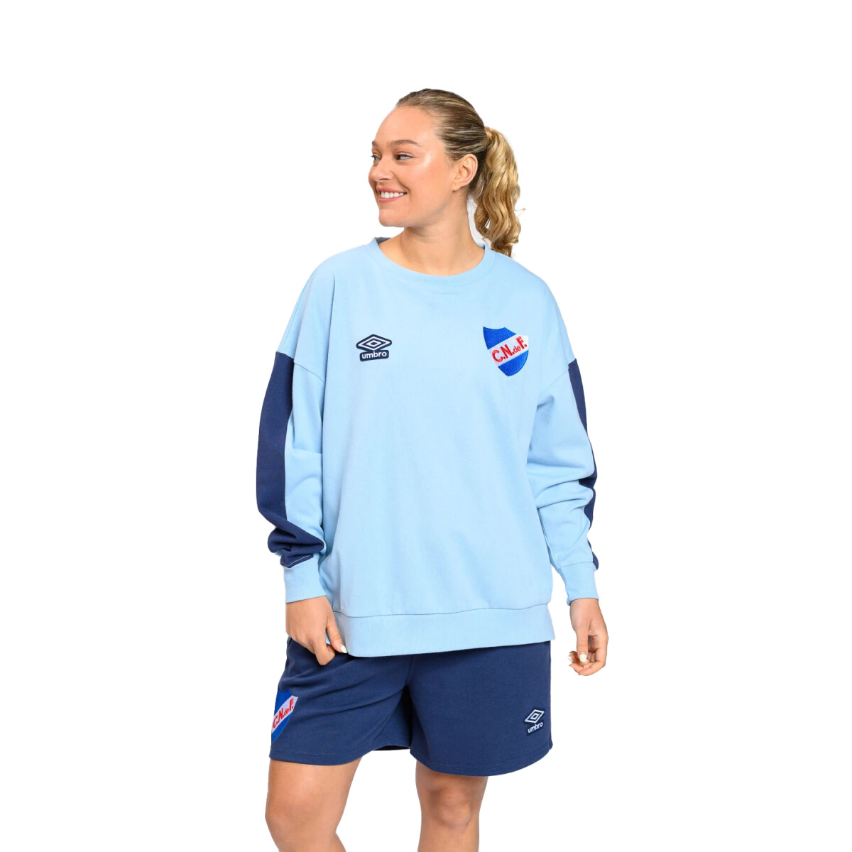 Buzo de Mujer Umbro Cover Nacional - Celeste - Azul Marino 