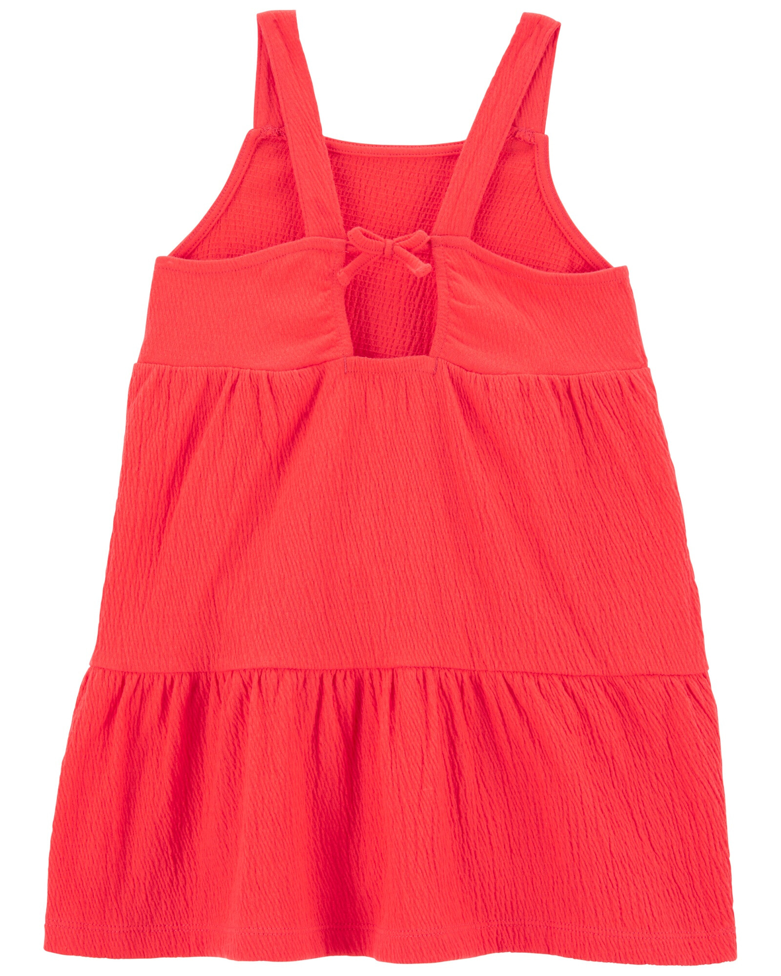 Vestido de jersey arrugado, escalonado Sin color