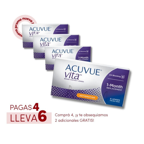 Acuvue Vita Torico - PROMO 4 Cajas Acuvue Vita Torico - Promo 4 Cajas