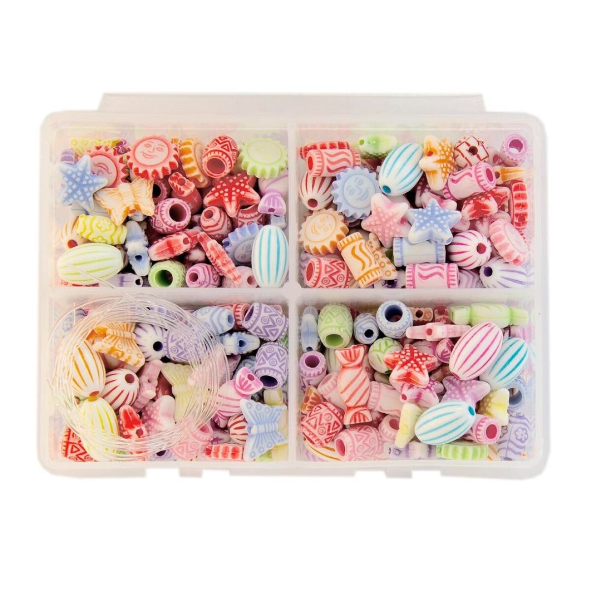 Kit Para Crear Pulseras Caja con 4 Divisiones 