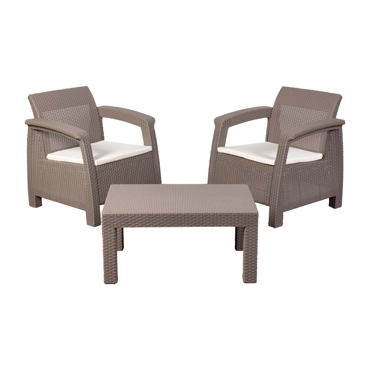 SET - DE TERRAZA EXT MARRÓN POLIPROPILENO TURIM 