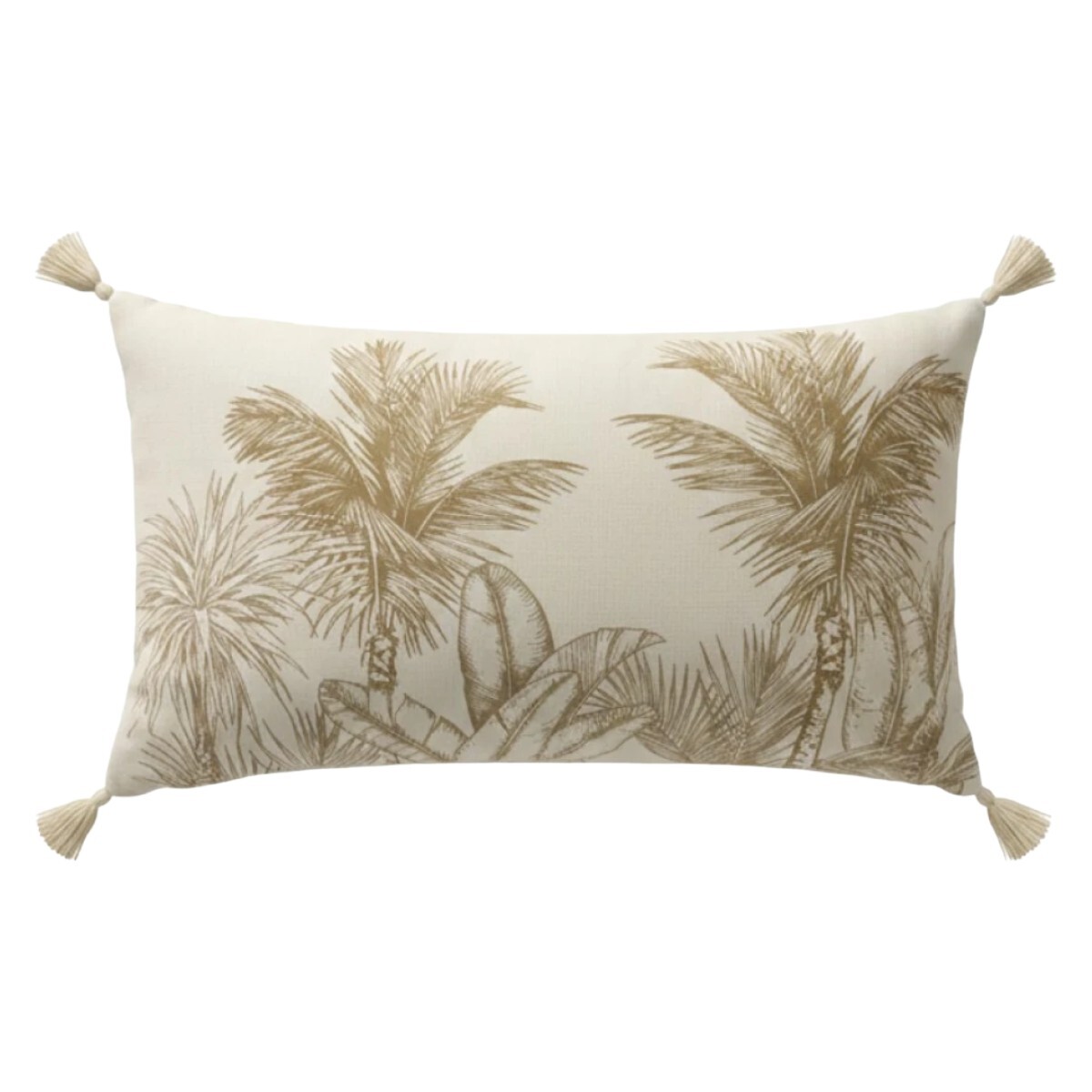COJIN RECT BEIGE ESTAMP C/BORLAS 30X50CM 