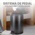 Cesto de basura 20 Litros Residuos Papelera Extraíble Acero Inoxidable Negro cb002 Cesto de basura 20 Litros Residuos Papelera Extraíble Acero Inoxidable Negro cb002