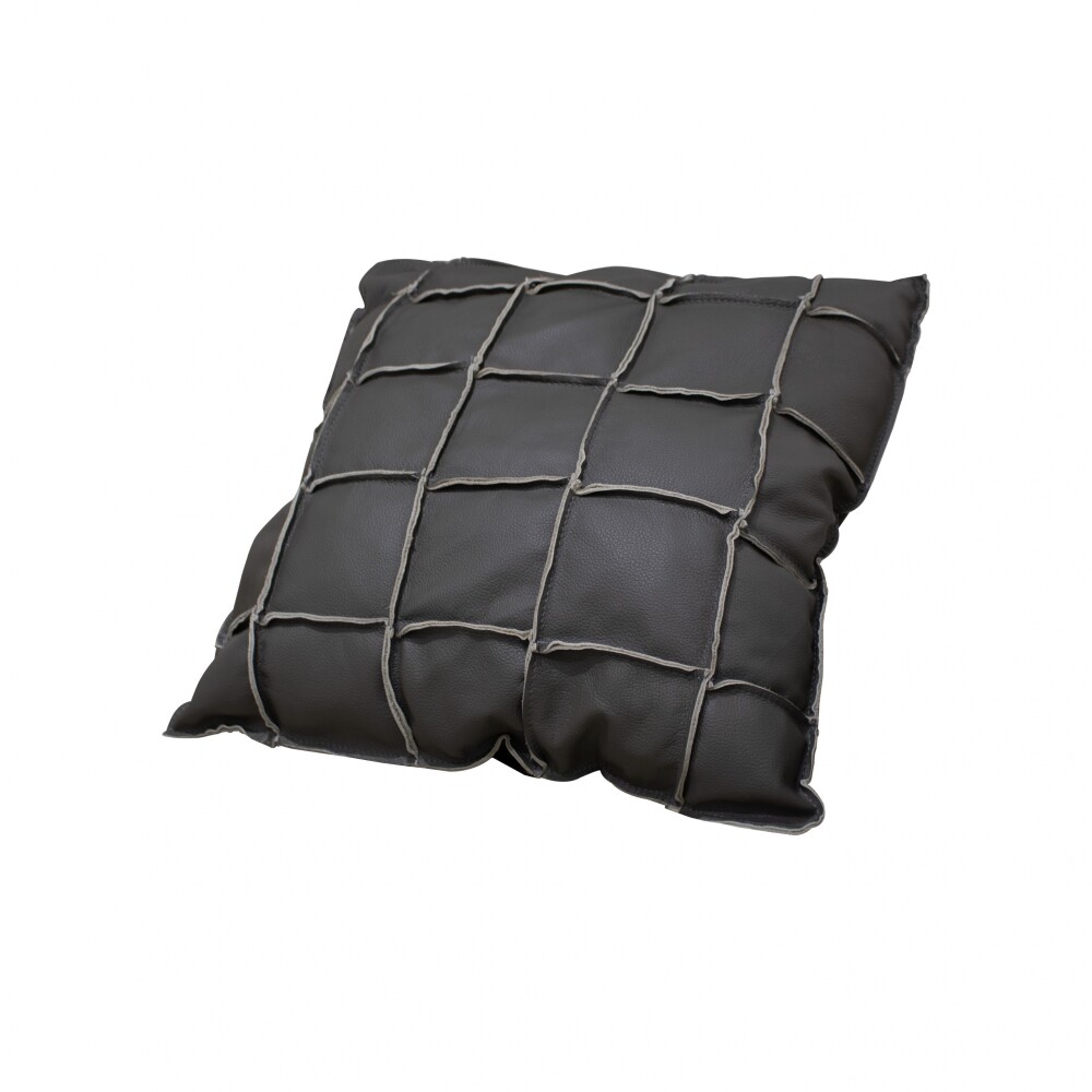 Almohadón Cuero - 48x48cm - Fio Gris