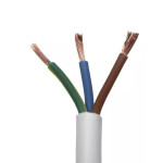 Cable bajo goma blanco 3x1mm² c/ T - Rollo 100 mt. ELE06823