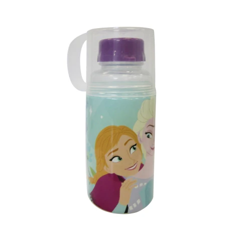 Botella 2 en 1, Botella 300 ml + Taza 100 ml Frozen U