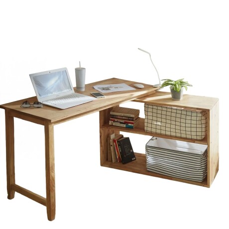 ESCRITORIO MADERA NATURAL-BEIGE OXFORD