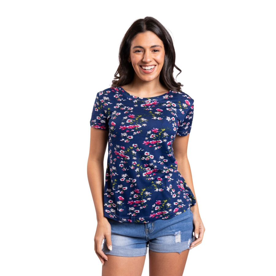 CHERRY REMERA NAVYFLOWER