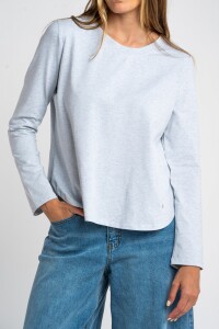 Remera Algodón Elastano Gris Melange
