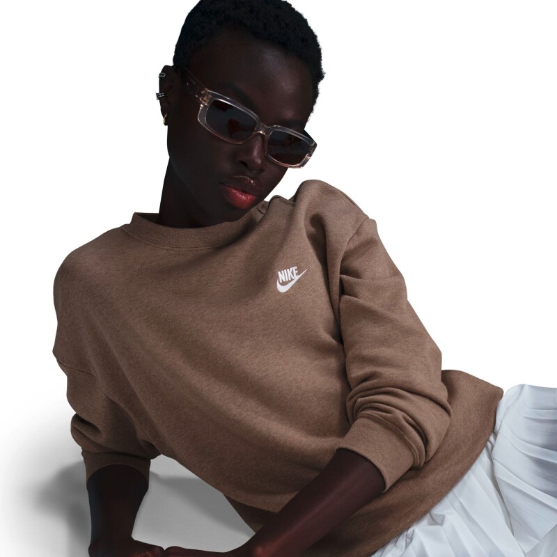 Jacket Club Felpa Loose Media larga de Mujer Chocolate