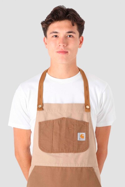 Tonare Bib Apron Dusty H Brown Marron