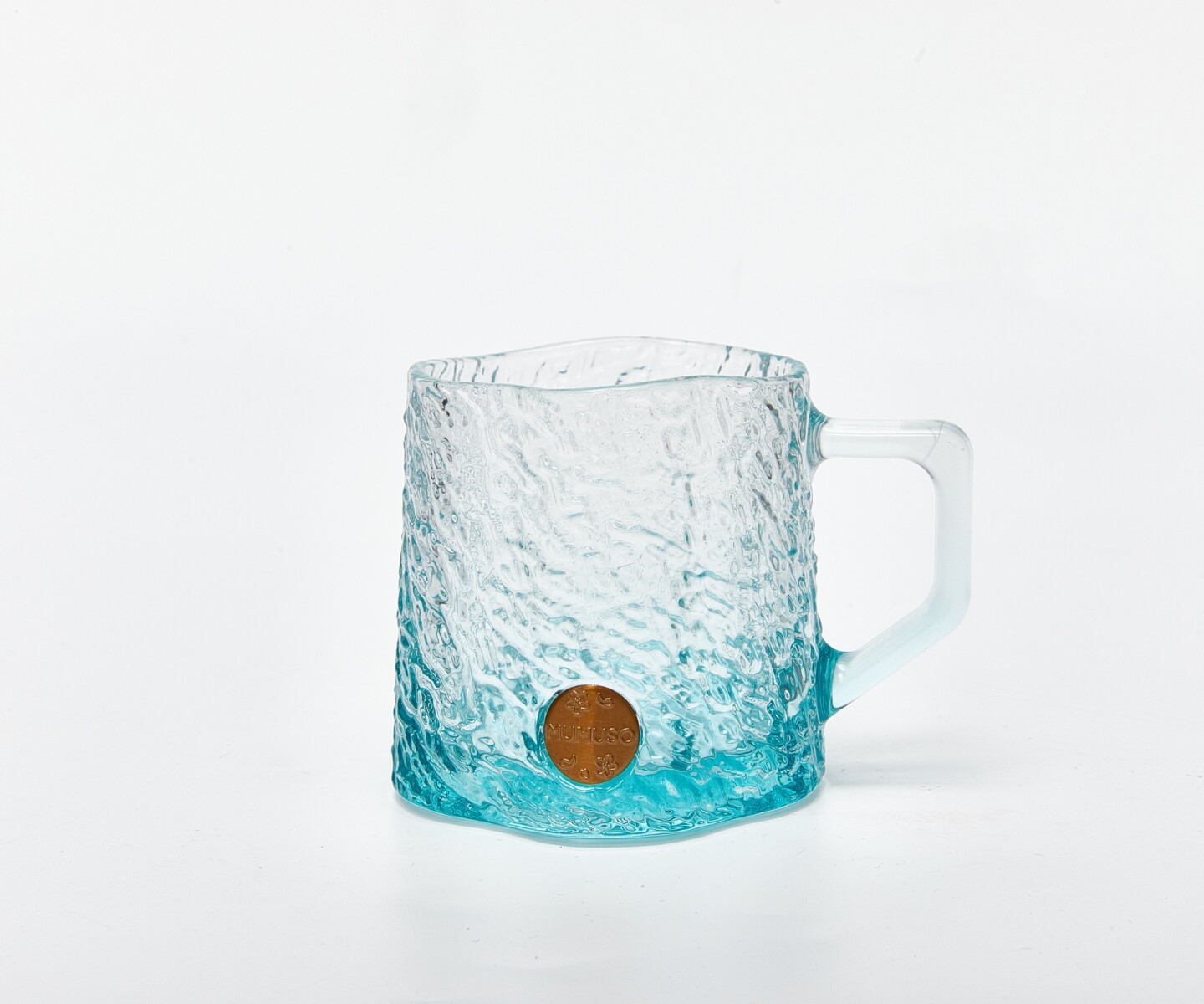 TAZA DE VIDRIO COLECCIÓN FLOR DE CEREZO (AZUL DEGRADADO/260 ML) 