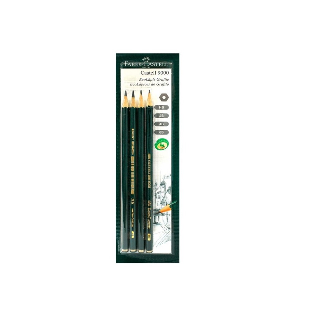 Blister Lápices De Grado x4 Faber-Castell #Blister Lápices De Grado X4 Faber-Castell