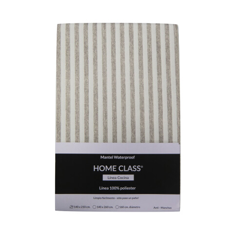 Mantel Waterproof Home Class 140 x 210 cm 4881 RAYAS BEIGE