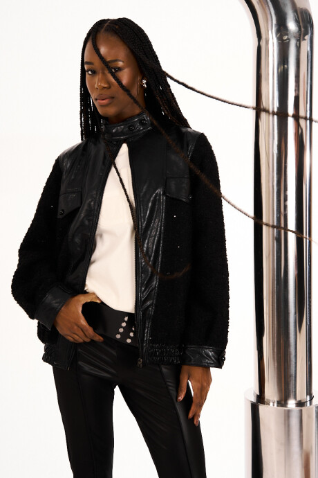 Chaqueta Bomber Vera Negro