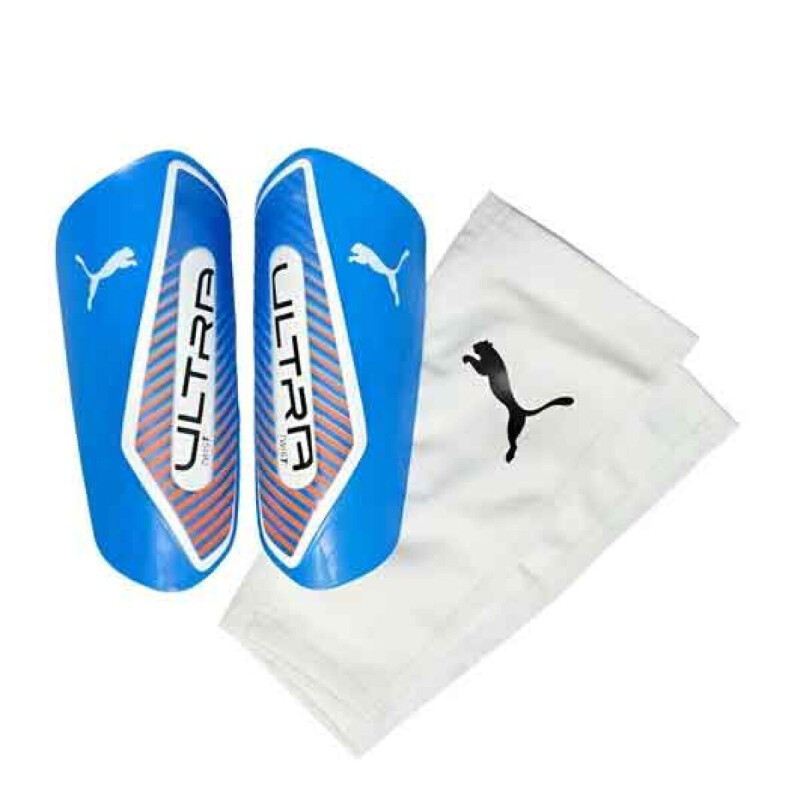 Canilleras Puma s Ultra c/malla Light Strap Azul - Blanco