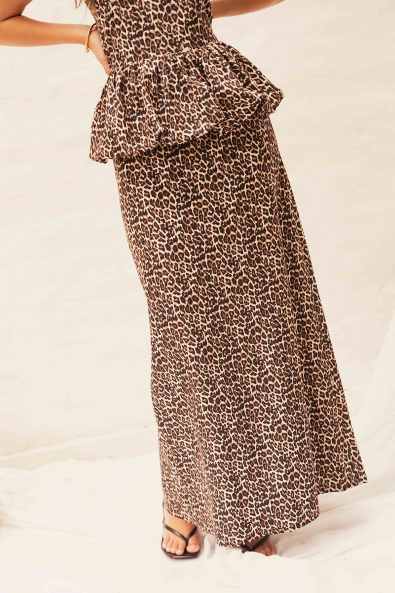 FALDA CARLOTTA TOFFE LEOPARD FALDA CARLOTTA TOFFE LEOPARD