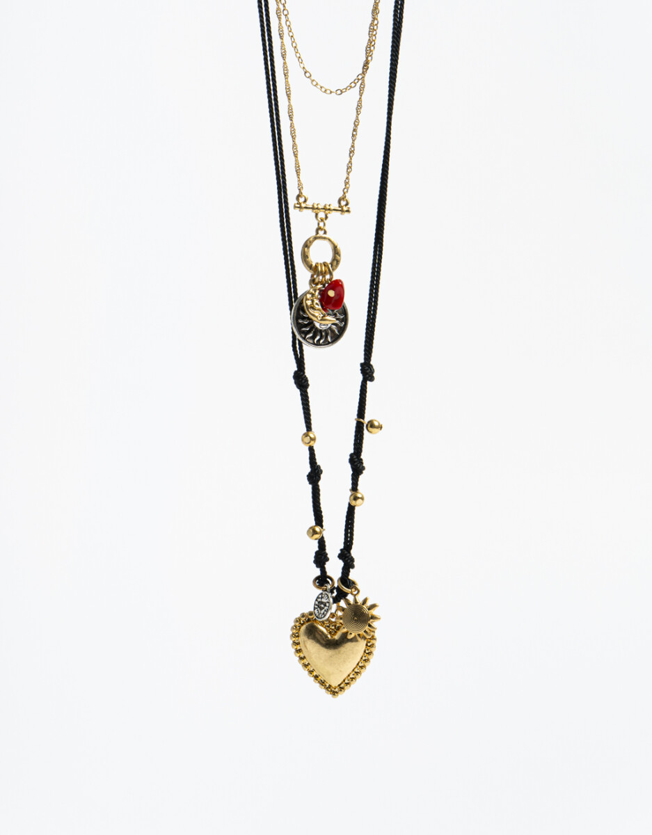Set Collares Monedas Y Corazón 