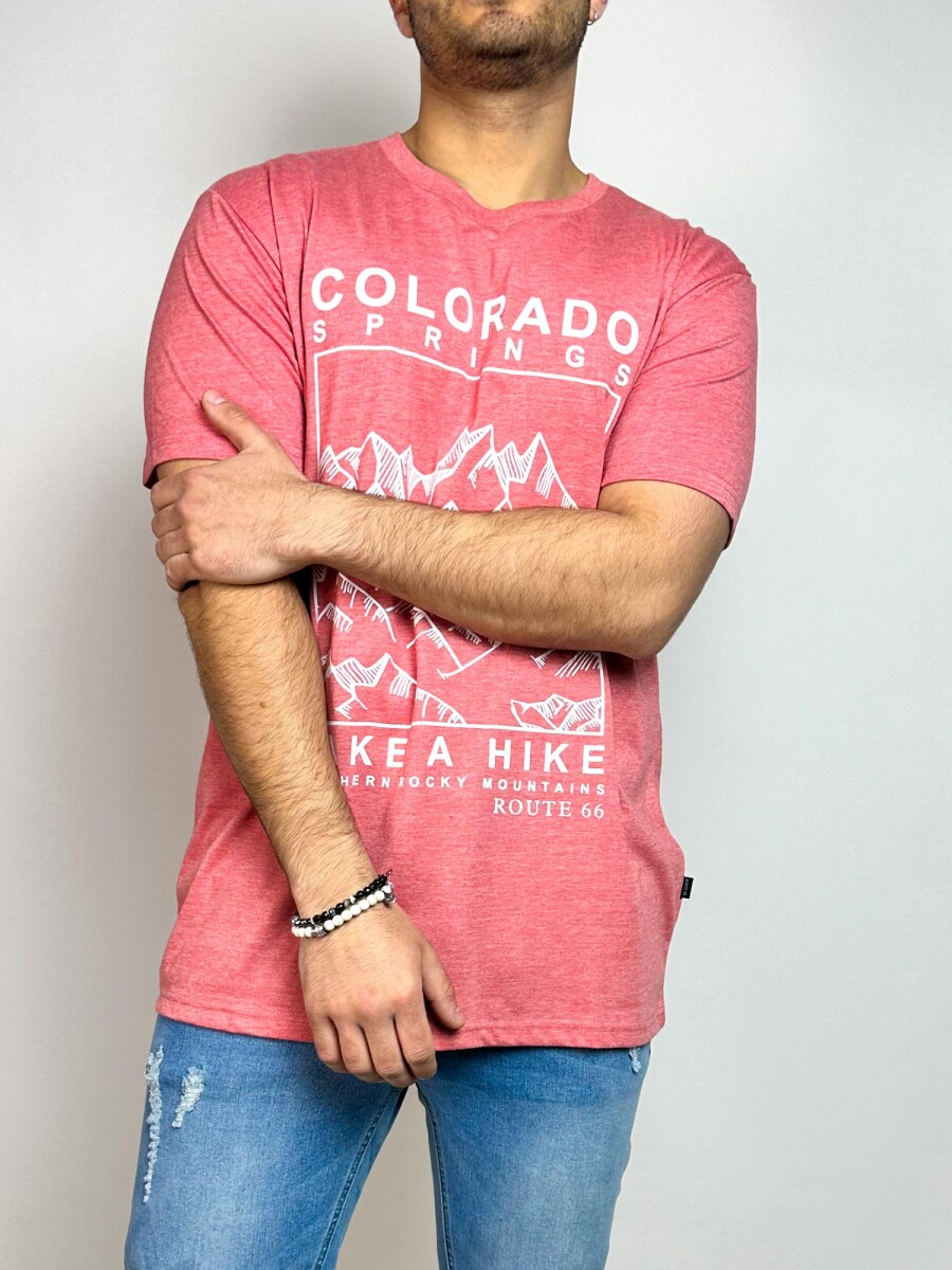 T-Shirt estampada Romero - Coral 