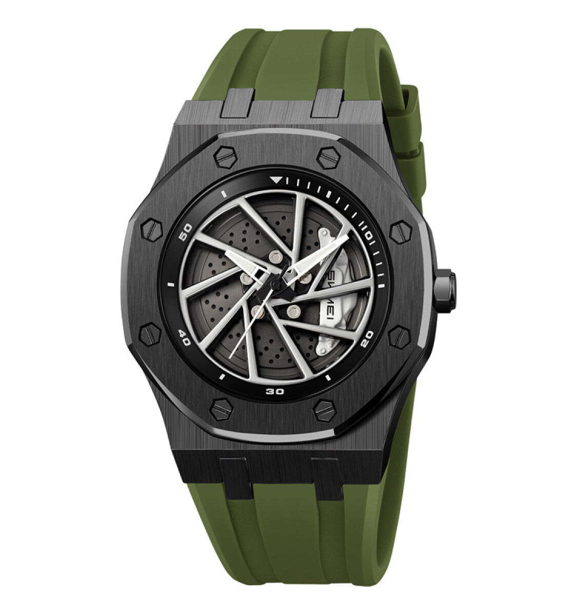 Reloj Deportivo Para Hombre Skmei 2359pag Color Verde 