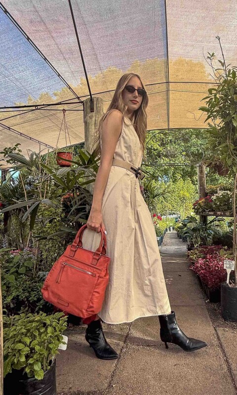 CARTERA MOCHILA VAINILLA LADRILLO