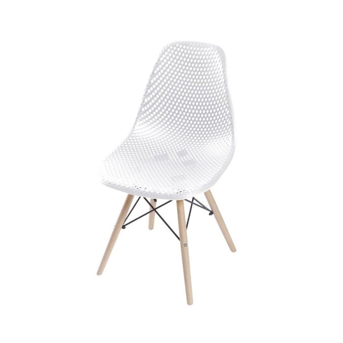 SILLA EAMES COLMENA COMEDOR BASE MADERA BLANCA 