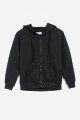 Campera con capucha y bolsillo NEGRO