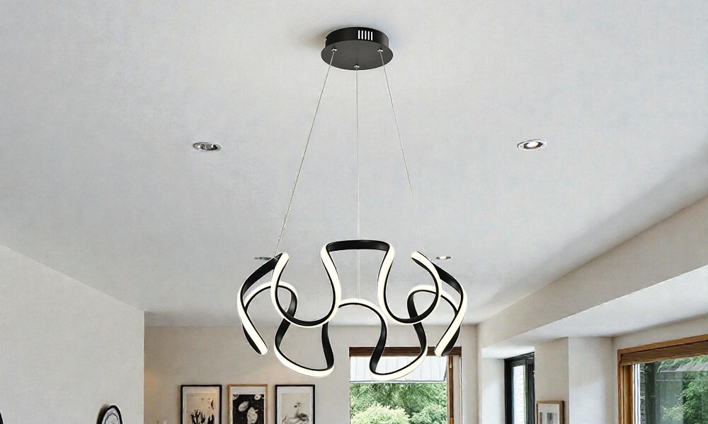 LUMINARIA LED HELIX NEGRO Luminaria Led Helix Negro