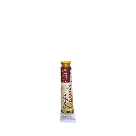 Pintura al Óleo para Lienzo Acrilex 20 ml (Tonos Rojos) 379 Carmín