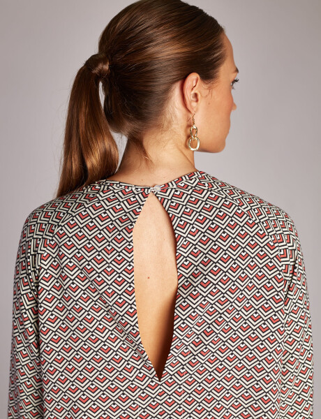 Blusa arabescos marsala