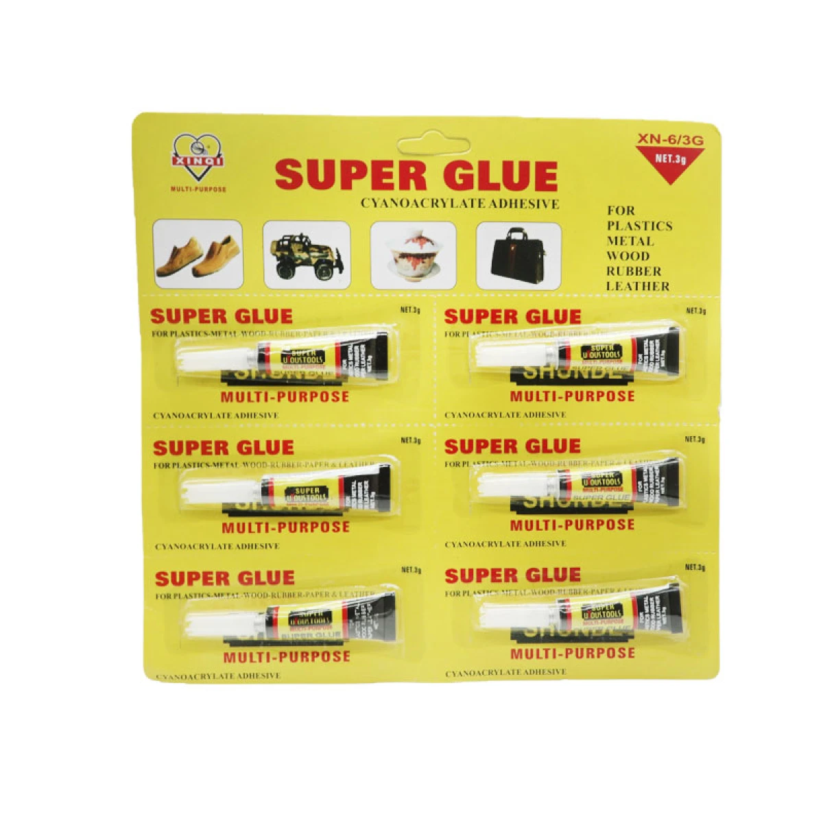 Pegamento Super Glue UYUSTOOLS X 6 3Grs 