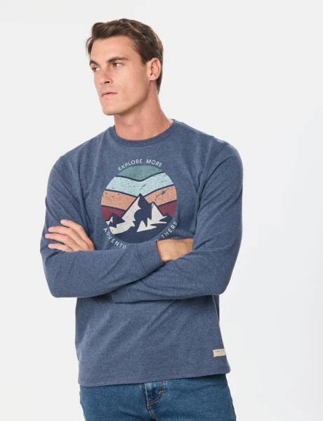 REMERA ESTAMPADA Azul
