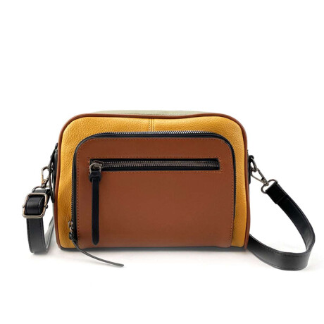 Cartera Esparta Caramelo, Mostaza, Salvia Y Negro