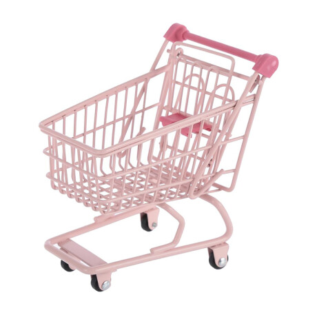Mini carrito de compras rosa