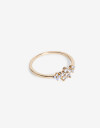 Anillos Chicos Strass Anillo Con Flores En Cubic - Dorado
